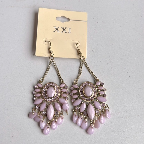 Forever 21 lavender/gold Earrings - Picture 1 of 2